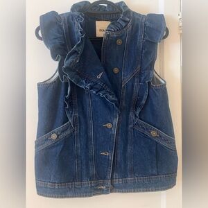 Sézane Faye Denim Vest SZ XS